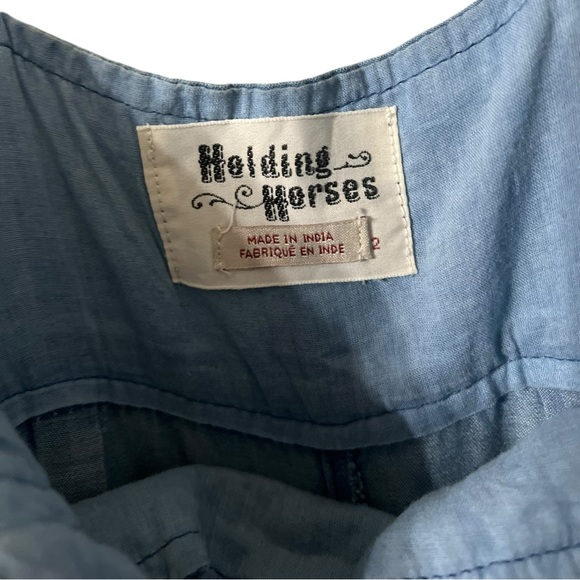 ANTHROPOLOGIE Chambray Wide Leg Jumpsuit - Picture 7 of 13